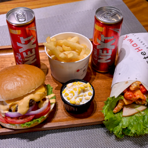 Hawk Wrap O Burger Deal